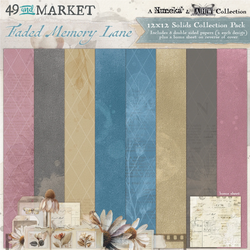 49 and Market paperipakkaus Faded Memory Lane, Solids, 12