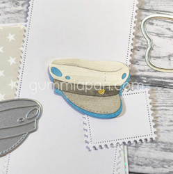 Gummiapan stanssi Graduation Caps with Background
