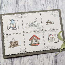Gummiapan stanssi Postage Stamps Background Die Mod. 3