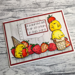Gummiapan leimasin One Scoop Chicken Ice Cream