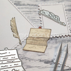 Gummiapan stanssi Letter & Quill Pen
