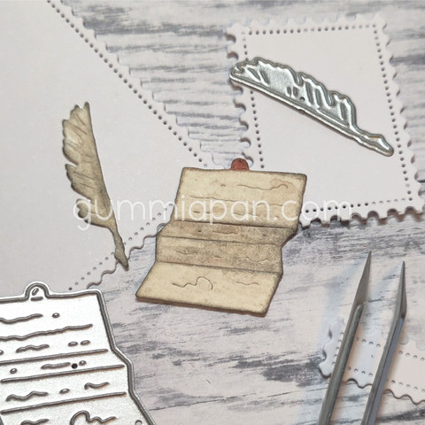 Gummiapan stanssi Letter & Quill Pen