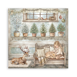 Stamperia paperipakkaus White Christmas Maxi, 8