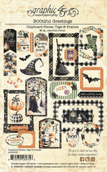 Graphic45 BOOtiful Greetings Chipboard Tags & Frames -leikekuvat