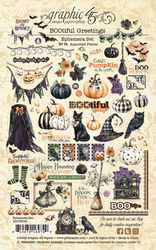 Graphic45 BOOtiful Greetings Ephemera -leikekuvat