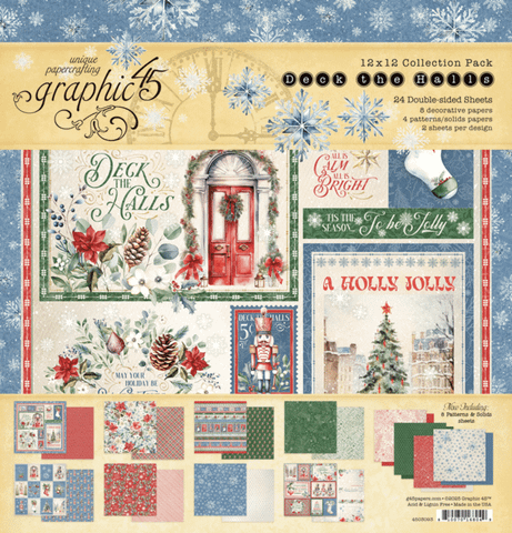 Graphic 45 -paperipakkaus Deck the Halls, 12