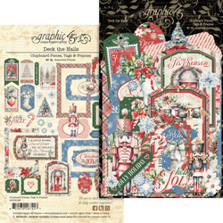 Graphic 45 Deck the Halls Chipboard Tags & Frames -leikekuvat