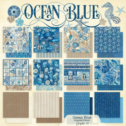 Graphic 45 Farmhouse Ocean Blue Keepsake Edition -setti