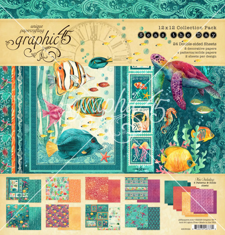 Graphic 45 -paperipakkaus Seas the Day, 12