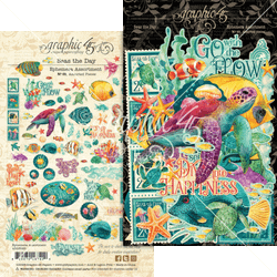 Graphic 45 Seas the Day Ephemera -leikekuvat