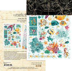 Graphic 45 Rub-On siirtokuvat Seas the Day