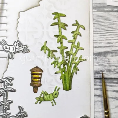 Gummiapan stanssi Bamboo, Grasshopper and Light