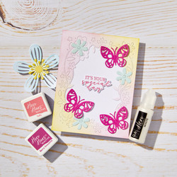  Hero Arts stanssi Floral Window Layering 