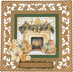 Berrie's Beauties Glowing Christmas 3D-kuvat Fireplace