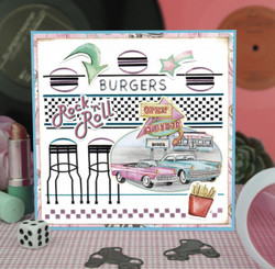 Yvonne Creations Back to the 50's korttikuvat Small Elements B