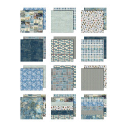 Tim Holtz Idea-Ology -paperipakkaus, Blue, 12