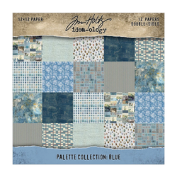 Tim Holtz Idea-Ology -paperipakkaus, Blue, 12