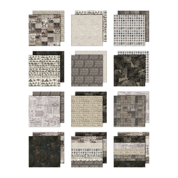 Tim Holtz Palette -paperipakkaus, Charcoal, 12