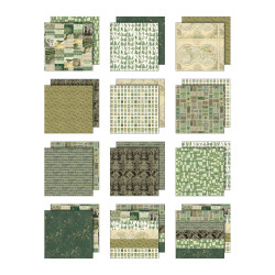 Tim Holtz Idea-Ology -paperipakkaus, Green, 12