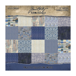 Tim Holtz Idea-Ology -paperipakkaus, Indigo, 12