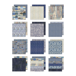 Tim Holtz Idea-Ology -paperipakkaus, Indigo, 12