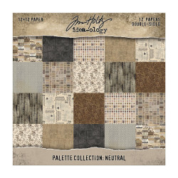 Tim Holtz Idea-Ology -paperipakkaus, Neutral, 12