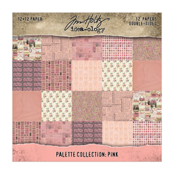 Tim Holtz Idea-Ology -paperipakkaus, Pink, 12