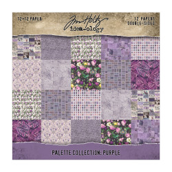 Tim Holtz Palette -paperipakkaus, Purple, 12