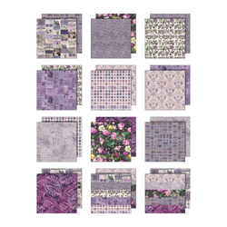 Tim Holtz Palette -paperipakkaus, Purple, 12