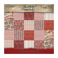 Tim Holtz Idea-Ology -paperipakkaus, Red, 12