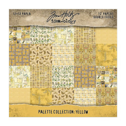 Tim Holtz Idea-Ology -paperipakkaus, Yellow, 12