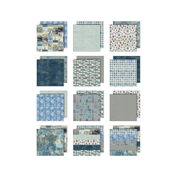 Tim Holtz Idea-Ology -paperipakkaus, Blue, 8