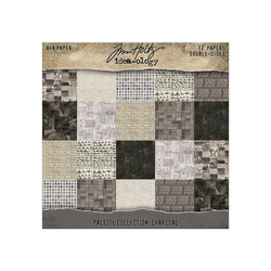 Tim Holtz Palette -paperipakkaus, Charcoal, 8