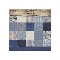 Tim Holtz Idea-Ology -paperipakkaus, Indigo, 8