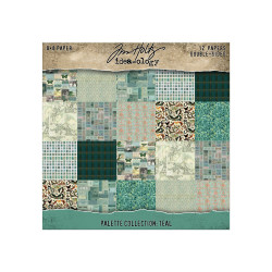 Tim Holtz Idea-Ology -paperipakkaus, Teal, 8