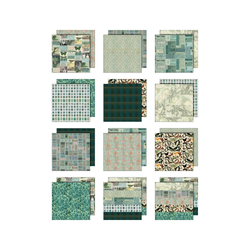 Tim Holtz Idea-Ology -paperipakkaus, Teal, 8