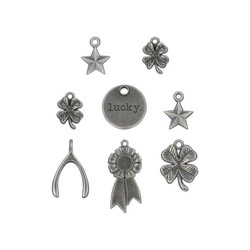 Tim Holtz Adornments Lucky -metallikoristeet