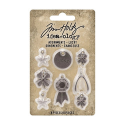 Tim Holtz Adornments Lucky -metallikoristeet