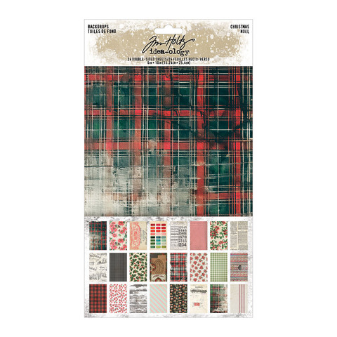 Tim Holtz Idea-Ology Backdrops -paperipakkaus, Christmas, 6