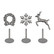 Tim Holtz Idea-Ology Metal Adornments -koristeet, Figure Stands Christmas