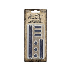 Tim Holtz Idea-Ology Halloween Word Plaques + Tags -koristeet