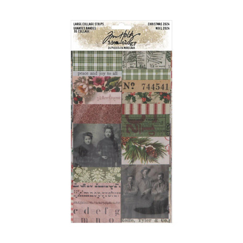 Tim Holtz Idea-Ology Christmas Collage Strips Large -leikekuvat