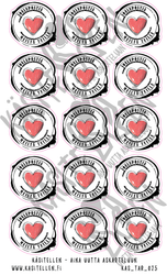 Käsitellen tarra-arkki Joulupostia meiltä teille