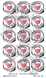 Käsitellen tarra-arkki Joulupostia minulta sinulle