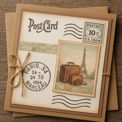 Card Deco leimasin Post Card