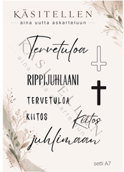 Käsitellen leimasin Rippijuhla