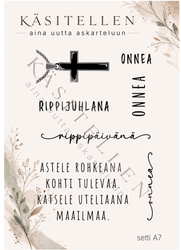 Käsitellen leimasin Rippijuhlana