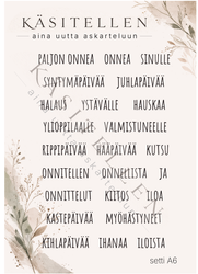 Käsitellen leimasin Iloa ja onnea