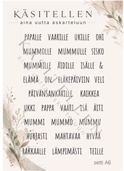 Käsitellen leimasin Kaikkea hyvää