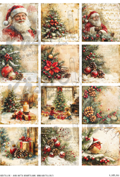 Käsitellen korttikuvat Vintage Joulu